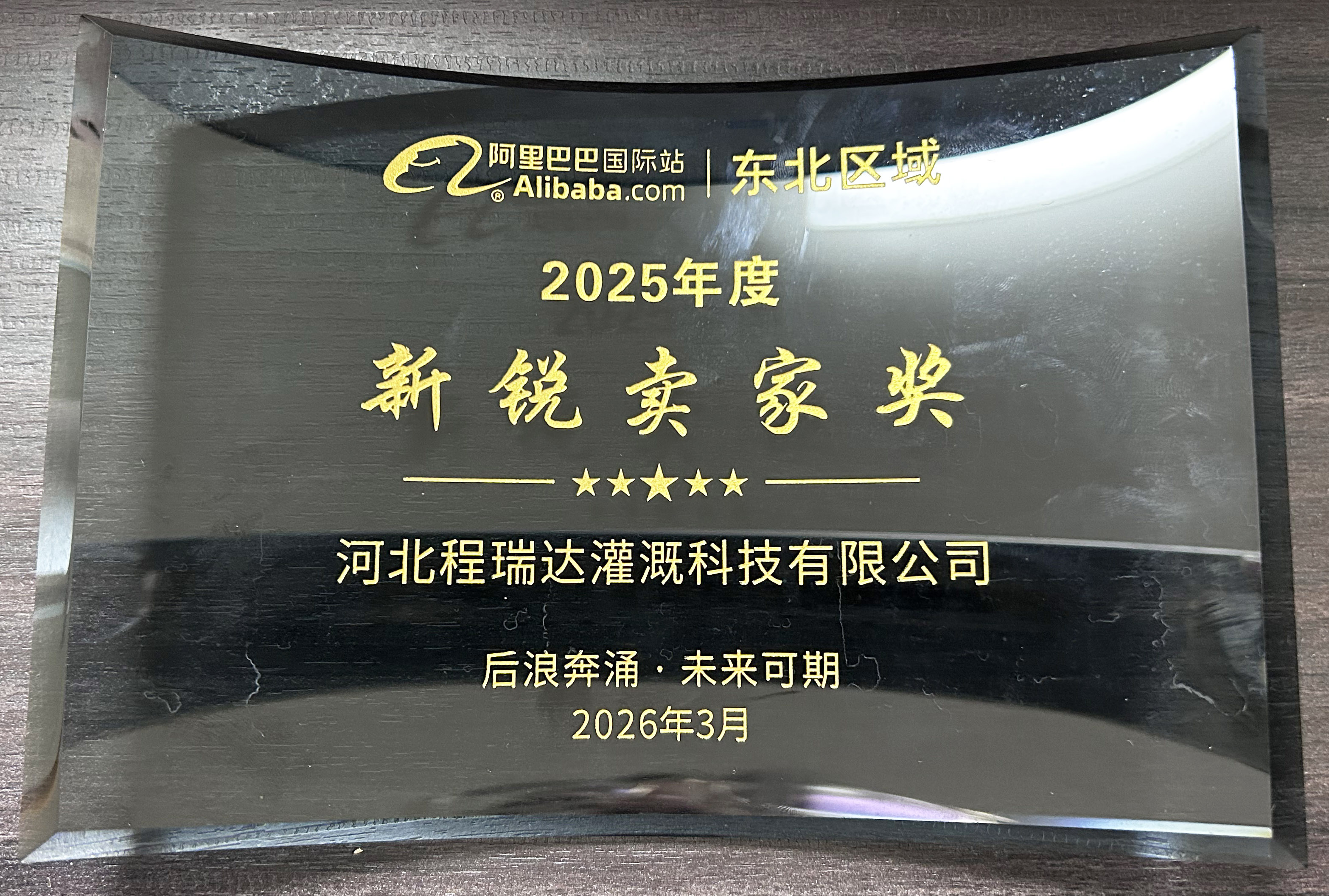 泸州程瑞达灌溉 | 荣获阿里国际站新锐卖家奖